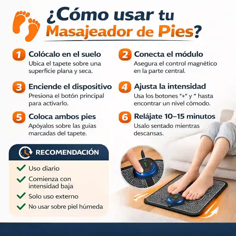 MASAJEADOR MAGNÉTICO PARA PIES - Relaja tus pies en minutos desde casa.
