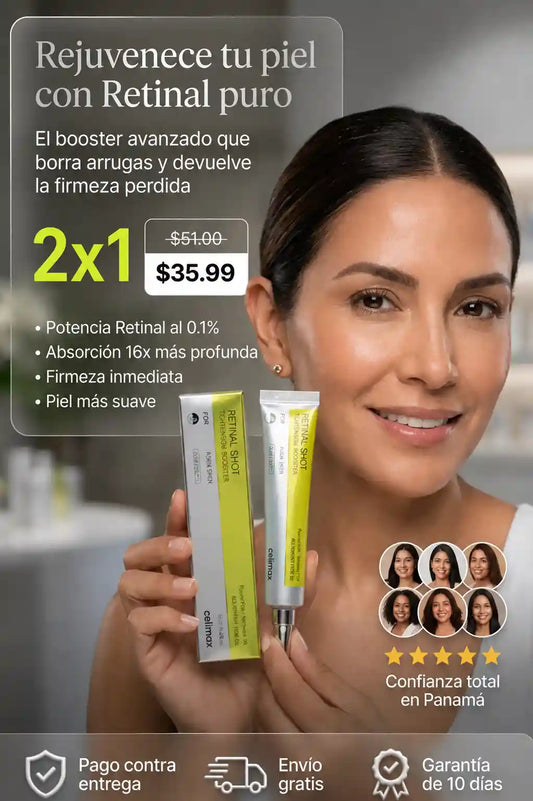 2x1 Retinal Shot| Reduce y previene la apariencia de arrugas