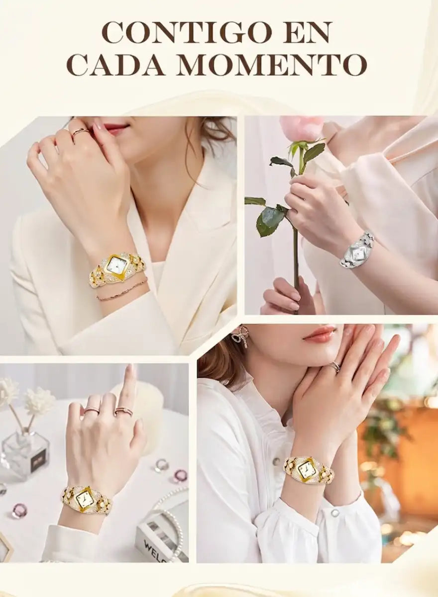 Reloj Elegante con Brillo Tipo Diamante que Eleva tu Estilo.