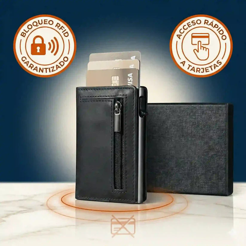 Tarjetero Billetera para con Proteccion RFDI y Monedero
