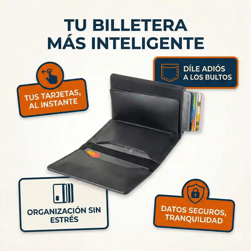 Tarjetero Billetera para con Proteccion RFDI y Monedero