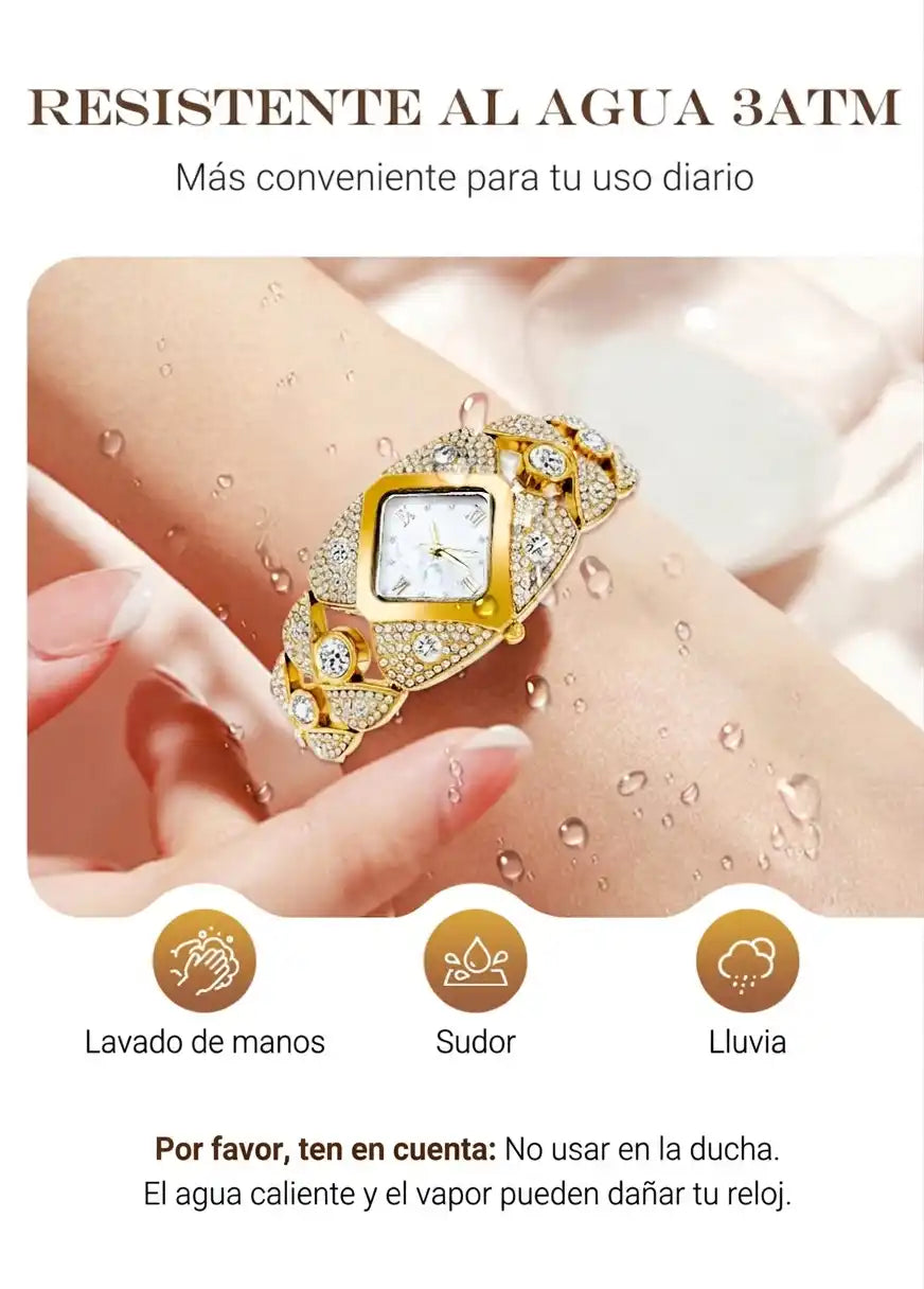 Reloj Elegante con Brillo Tipo Diamante que Eleva tu Estilo.