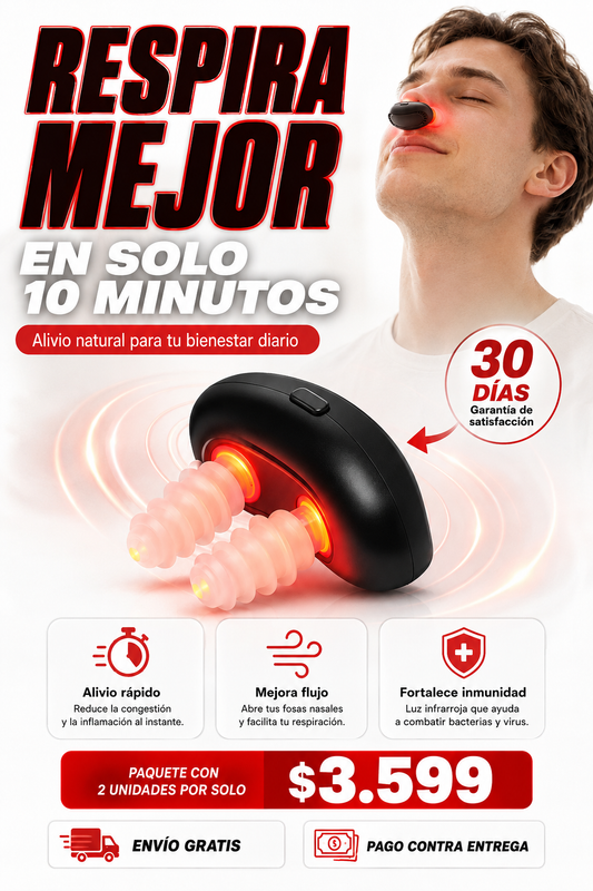 2x1 Dispositivo nasal de terapia con luz infrarroja